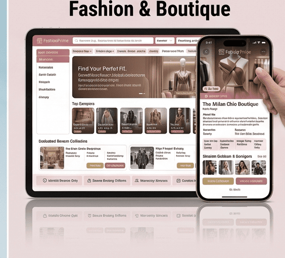 User Friendly Fashion and Boutique Mobile UI for Vizag Customers