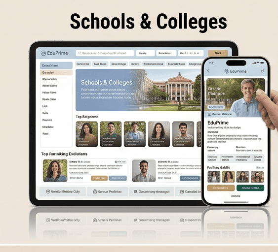 Schools and Colleges Responsive Website UI Design Vizag