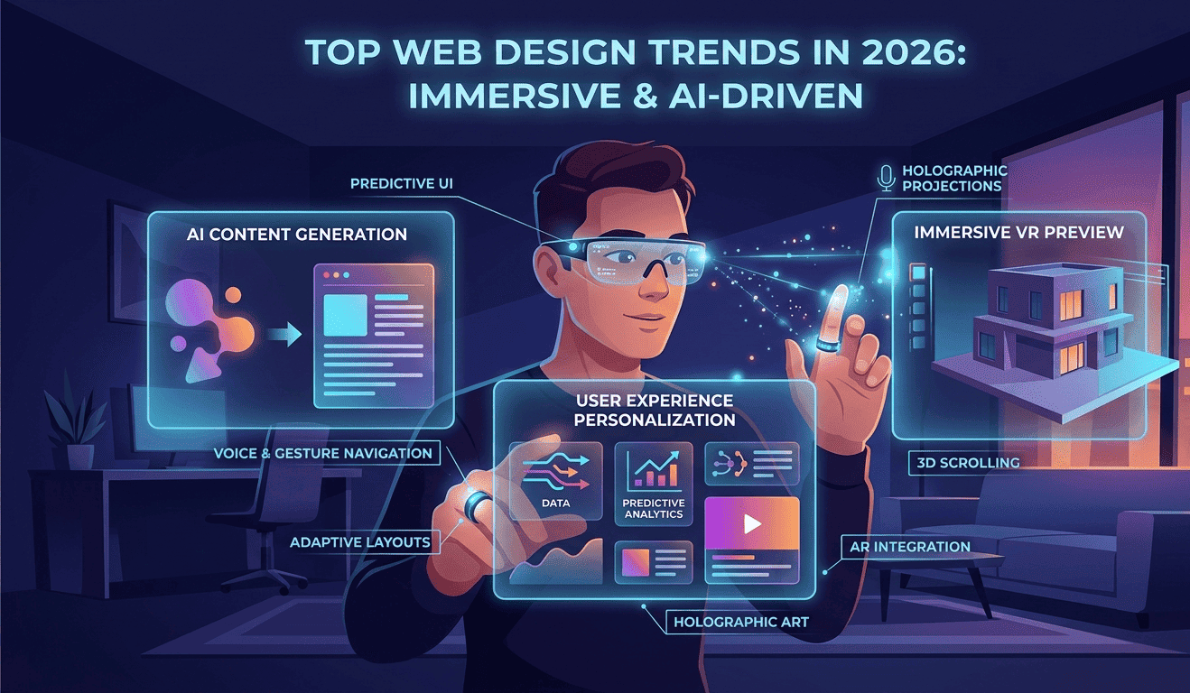 Top Web Design Trends in 2026: Immersive & AI-Driven