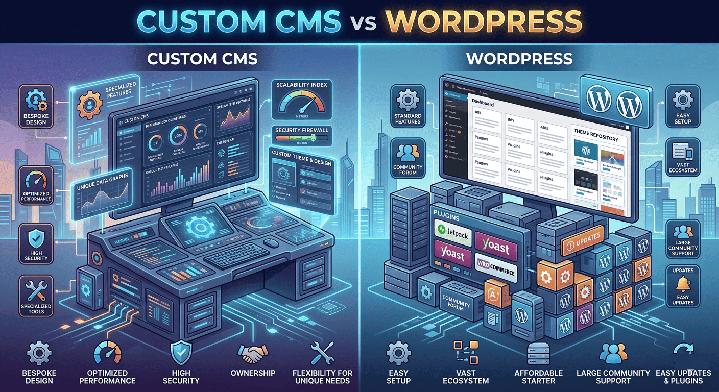 Custom CMS vs WordPress: Which is Right for You?