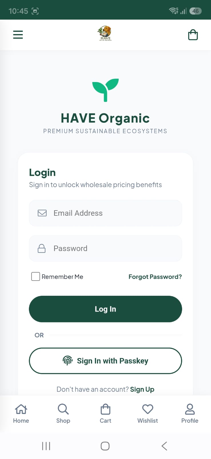 Farmers Agriculture Marketplace App Home Screen
